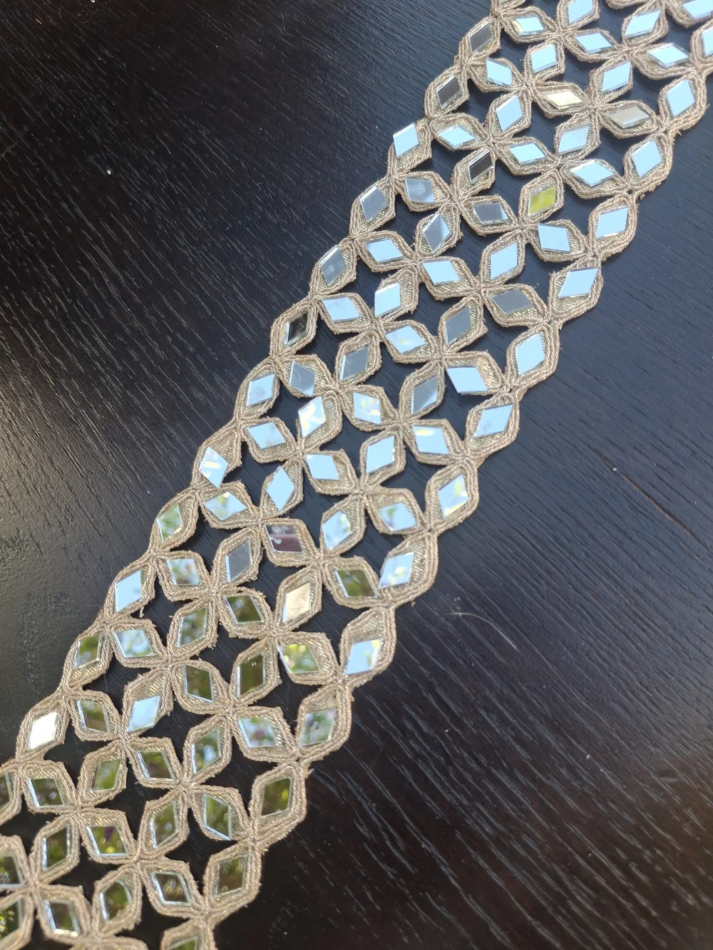 Handmade Gold Silver Boho Mirror Sequin Statement Belt Festival Rave Belly Dance